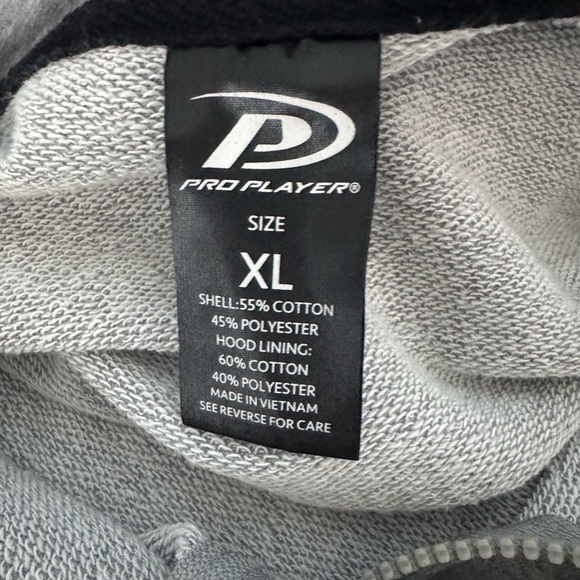 🍓6/$15🍓 Pro Player Gray Hooded Zip Up Sweatshirt - Picture 2 of 5